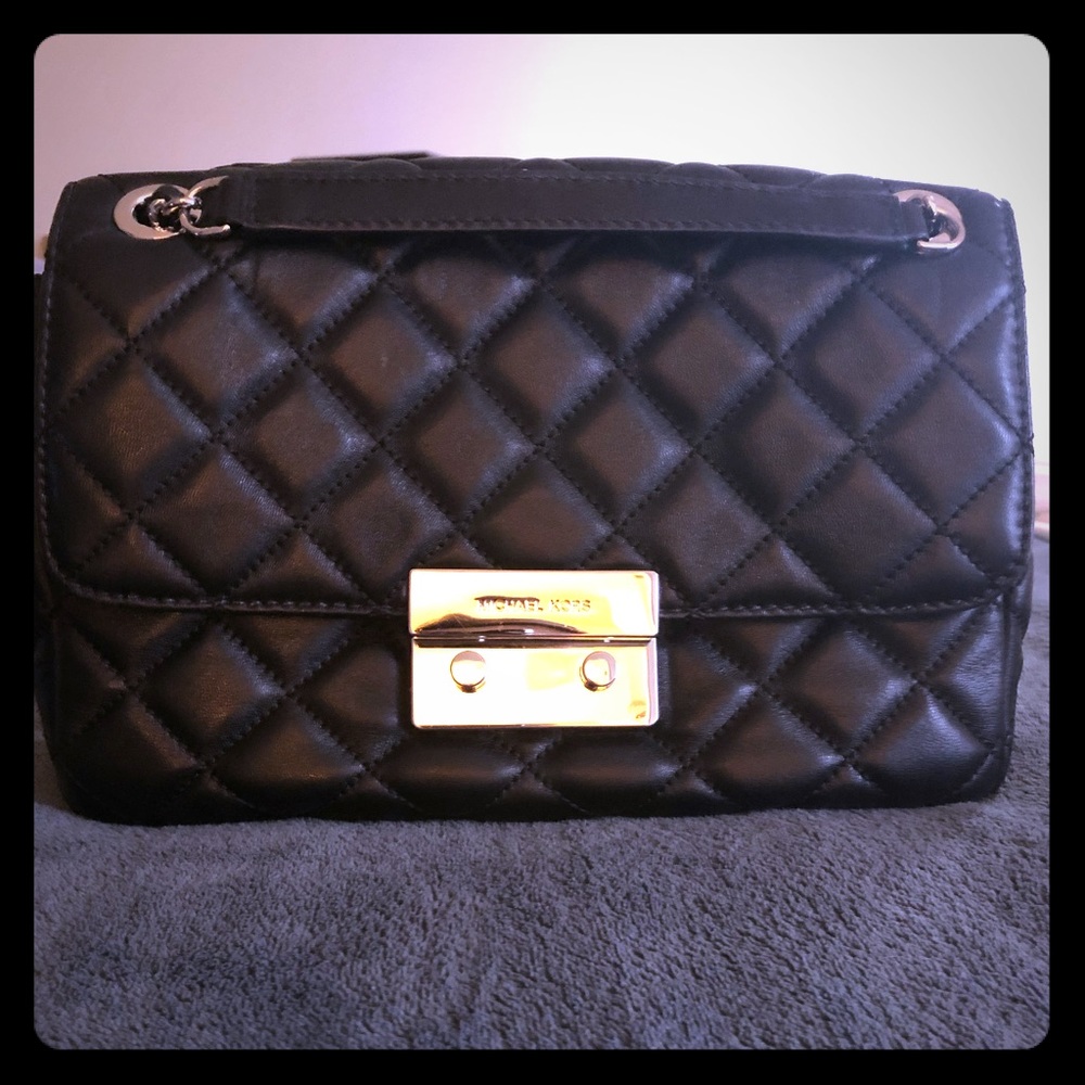 Michael Kors quilted handbag- black